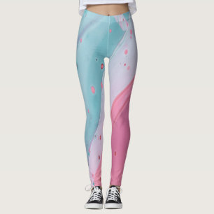 Droomachtig Waterverf Wildbloem Motief Dames Le Leggings
