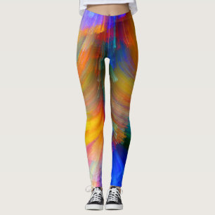 Droomachtig Waterverf Wildbloem Motief Dames Le Leggings