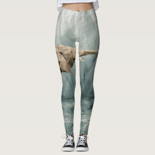 Droomachtig Waterverf Wilde Bloem Patroon Dames Le Leggings