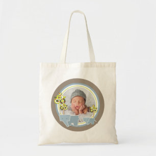 Droomachtige Blauwe Olifanten Familie Jongens Baby Tote Bag