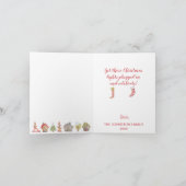 Droomachtige Giraffenpoten met Lichtjes Kerstmis Feestdagen Kaart (Binnen)