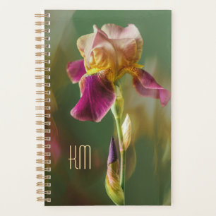 Droomachtige Iris Bloemige fotokunst met monogram Planner