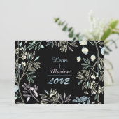 Droomachtige Pastel Wiskunde Tuin Trouwkaart Kaart (Staand voorkant)