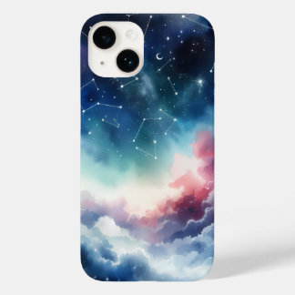 Droomachtige Waterverf Night Sky iPhone 14 Hoesje