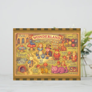 Droombeeld Alice Avonturen in Wonderland Kaart