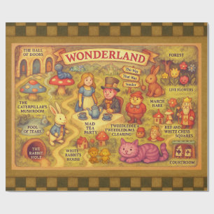 Droombeeld Alice Avonturen in Wonderland Kaart Cadeaupapier