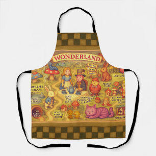 Droombeeld Alice Avonturen in Wonderland Kaart Schort