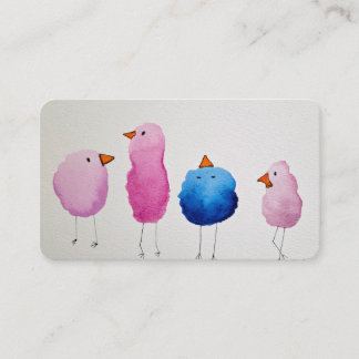 Droombeeld Aquarel Baby Vogel Baby Shower Uitnodig Informatiekaartje
