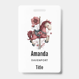 Droombeeld Draaimolen Paard Afbeelding Badge
