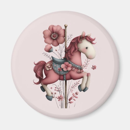 Droombeeld Draaimolen Paard Magneet (Voorkant)