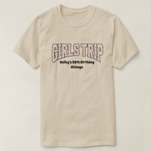 Droombeeld MEISJES UITJE Rode Kersenvarsityletters T-shirt (Design voorkant)