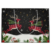 Droombeeld met herten grote cadeautas