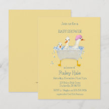 Droombeeld Waterverf Eenden in Badkuip Baby Shower