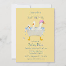 Droombeeld Waterverf Eenden in Badkuip Baby Shower