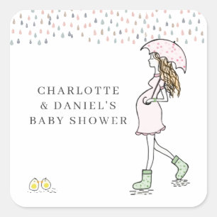 Droombeeld Zwangere Moeder Baby Shower Sticker