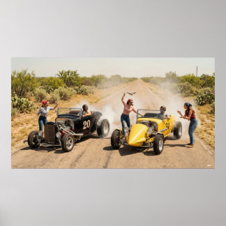 Droombeelden langs de weg uit de jaren 60 en 70 poster