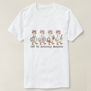 Droombeeldige drukke gans "Vertrekt om actief te c T-shirt