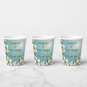 Droombeeldige Kersenbloesem met Glitters Papieren Bekers