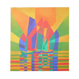 Droomboot A Cubist Junk in de kleuren van de eerst Notitieblok