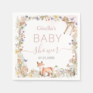 Droombosdieren Wilde Bloem Baby Shower Servet
