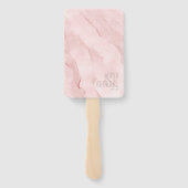 Droombruidsceremonie voor bruiloft Blush Pink-ID81 Handwaaier (Achterkant)