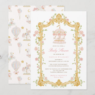Droomcarrousel Baby Shower Uitnodiging