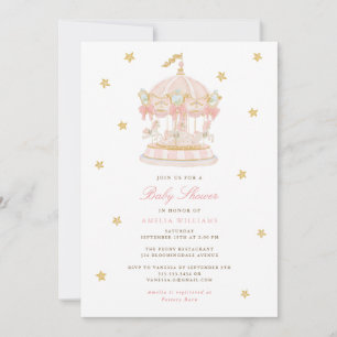 Droomcarrousel Baby Shower Uitnodiging