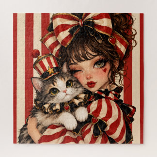 Droomcircusmeisje & Kat Legpuzzel Cadeau