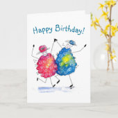 Droomdansende schapen kaart (Gele Bloem)