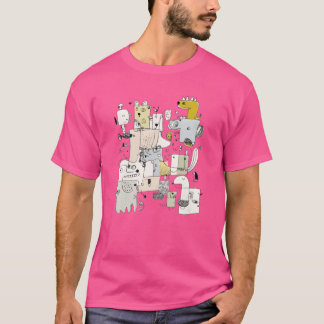 Droomdier Gezicht Collage Ontwerp vrienden T-shirt