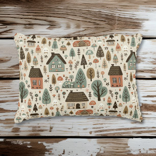 Droomdorp met huisjes en bomen accent kussen