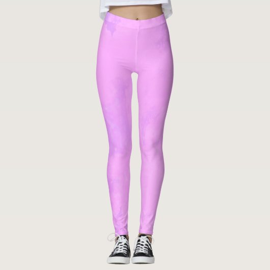 Droomeffect verf spatten wolken roze leggings (Voorkant)