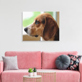 Droomende Beagle Canvas Afdruk (Insitu (Woonkamer))