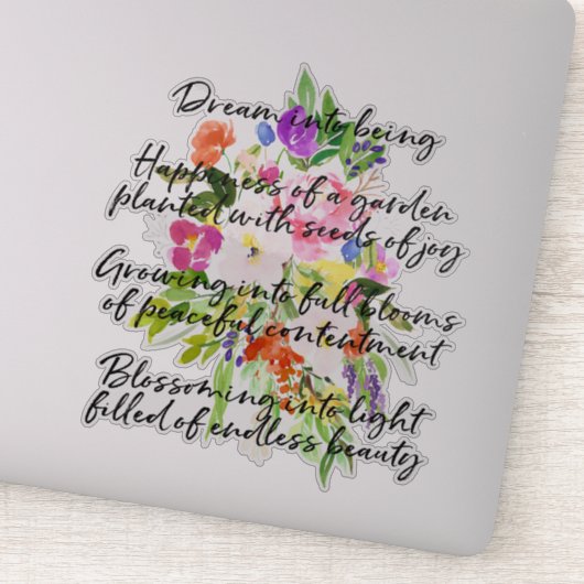 Droomgedicht Waterverf Flowers Sticker (Detail)