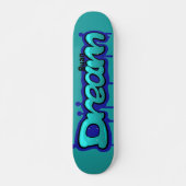 droomgrijsstijl naam blauw skateboard (Voorkant)