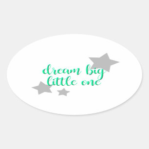 droomgrote kleine moderne baby ovale sticker