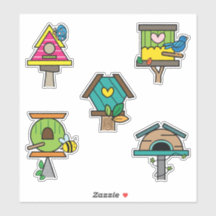 Droomhuisje voor Vogels Kleurrijke Stickers