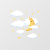 Droomkaas Moon & Stars in fluffy Clouds Kinder Raamsticker (Vel)