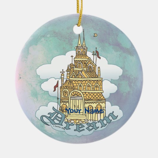 Droomkasteel Keramisch Ornament (Voorkant)
