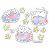 Droomkatten Sticker (Voorkant)