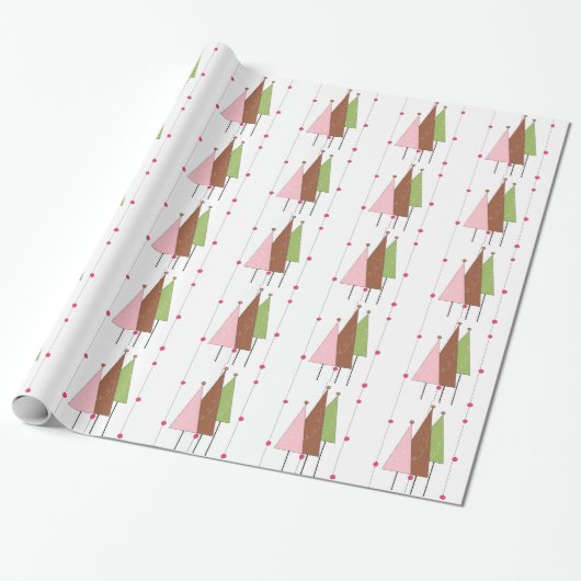 Droomkerstbomen Cadeaupapier (Uitgerold)