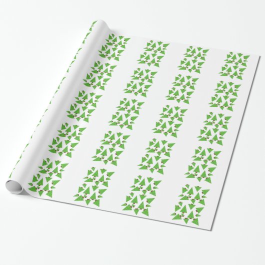 Droomkerstbomen Cadeaupapier (Uitgerold)