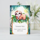 Droomkinderen Luiaard Verjaardag Bedankkaart (Staand voorkant)