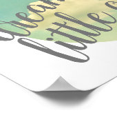 droomkleine poster met één citaat (Hoek)