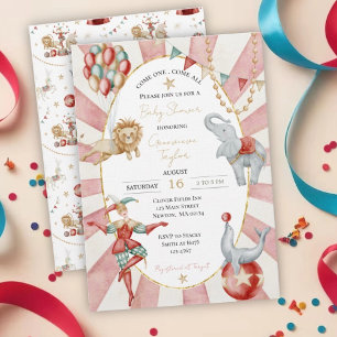 Droomkleurenkermis Circus Kermis Baby Shower Kaart