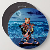 Droomknop Surrealisme Ronde Button 6,0 Cm (Voorkant /achterkant)
