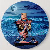 Droomknop Surrealisme Ronde Button 6,0 Cm (Voorkant)