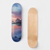 Droomlandschap Kust Zonsondergang Deck Skateboard (Voorkant)