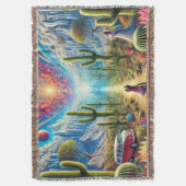 Droomlandschap van de woestijn: Oasis of Infinite Deken (Voorkant Verticaal)