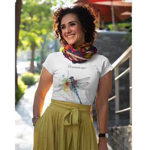Droomlandschap van libellen, op maat Tri-Blend shirt